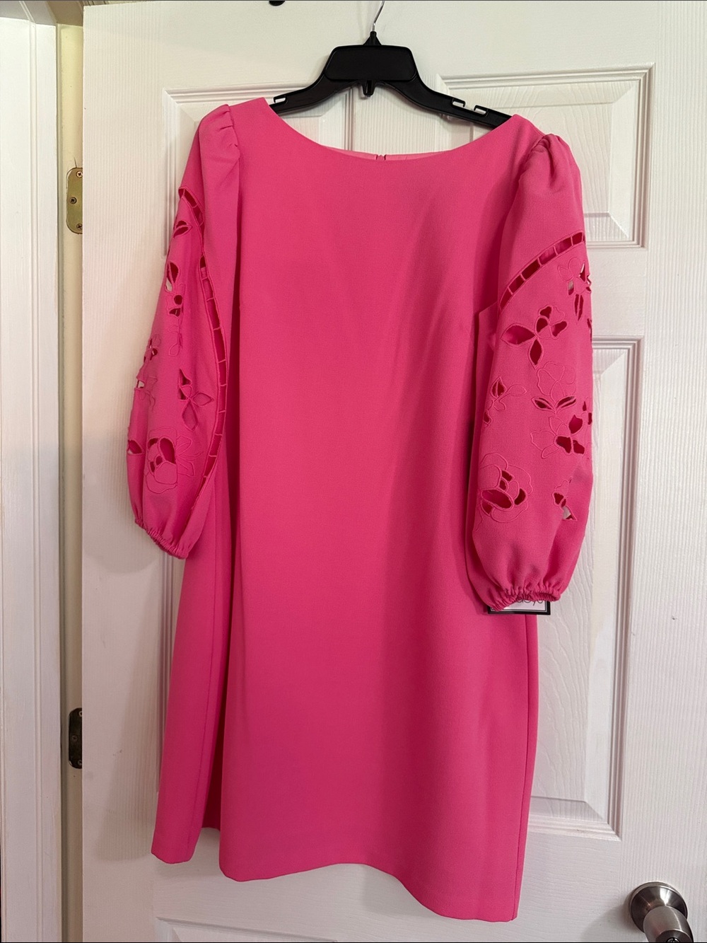Vince Camuto Hot Pink Cutout Balloon-Sleeve Mini Dress